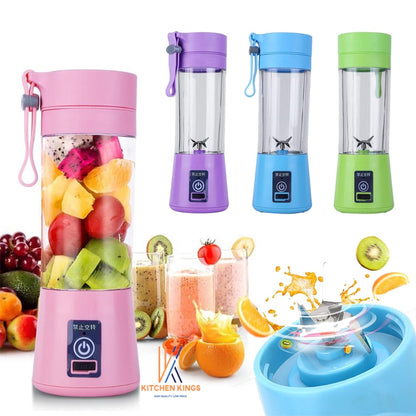 HR Nexify™ Portable Rechargeable Mini Juicer Blender 6 Blades, 380ml